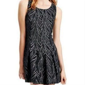 Free People Chenille Zebra Dress Black Gray Size 12